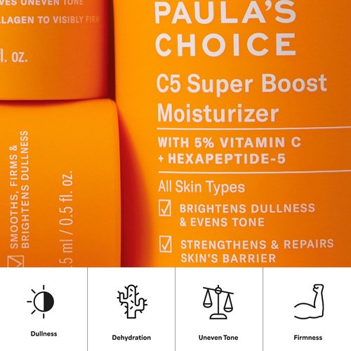 Paula's Choice C5 Super Boost Face Moisturizer - 5% Vitamin C & Squalane for Even Skin Tone