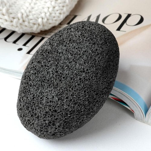 Natural Foot Pumice Stone for Feet, Borogo 4-Pack Lava Pedicure Tools Hard Skin Callus Remover for Feet and Hands Black