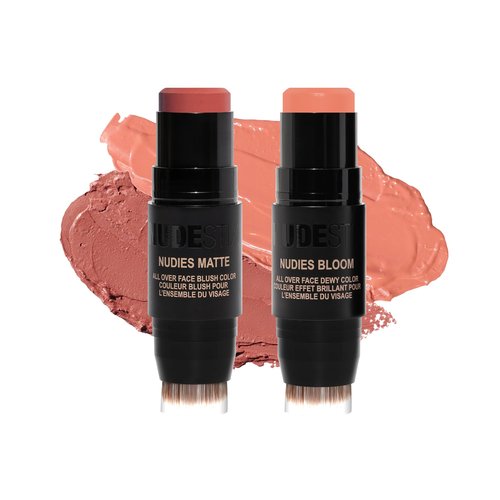 Nudestix Pretty Nude Skin Kit – 2-Piece Cream Blush Stick Set for Cheeks, Eyes & Lips | Includes Nudies Matte & Nudies Bloom | For All Skin Tones