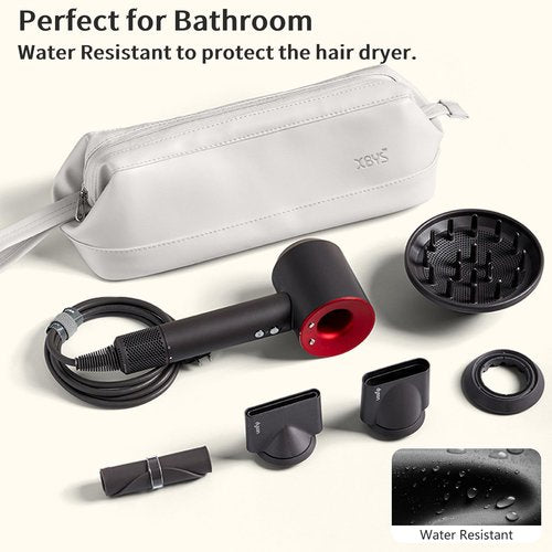 Linpr Travel Storage Bag for Dyson Airwrap/Shark Flexstyle Complete Styler and Attachments, Portable Handheld Travel Case, Waterproof Hair Dryer Carrying Case, Organizer Bag with Large Opening (Grey)