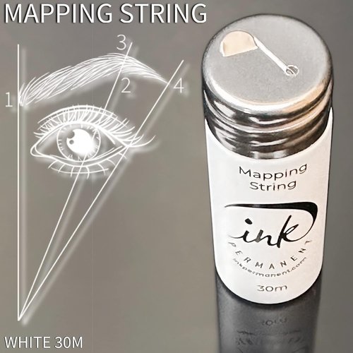 Permanent Ink Brow Mapping String by Ink | Pre-Inked 100 Ft for Microblading & Eyebrow Shaping