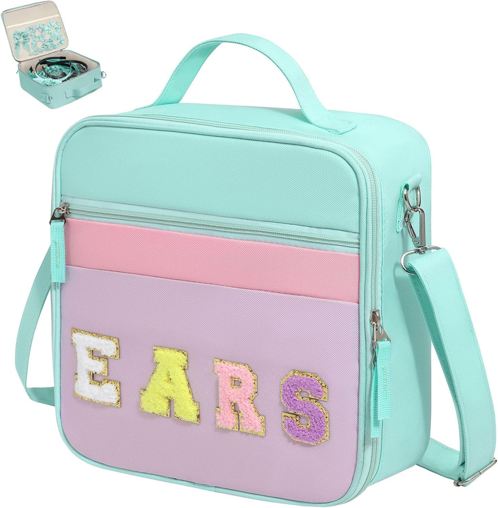 WOOMADA Travel Case for Mouse Ears - Stylish Headband Holder & Hair Accessories Organizer Bag