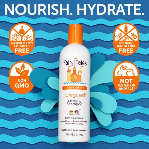 Fairy Tales Swim Shampoo & Conditioner Set - Natural Chlorine Removal for Kids | 12oz & 8oz