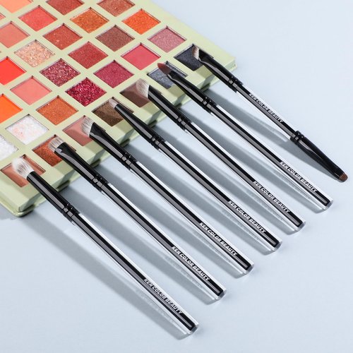 KENCOLOR Makeup Brush Set Professional with Case – Premium Natural Hair Bristles Make up Brushes & High-End Soft Synthetic, Acrylic Handle, Dense & Non-Absorbent, for Flawless Application