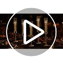 Gold Hurricane Taper Candle Holders Set of 6 - Brass & Ribbed Glass Centerpieces for Wedding & Home Decor