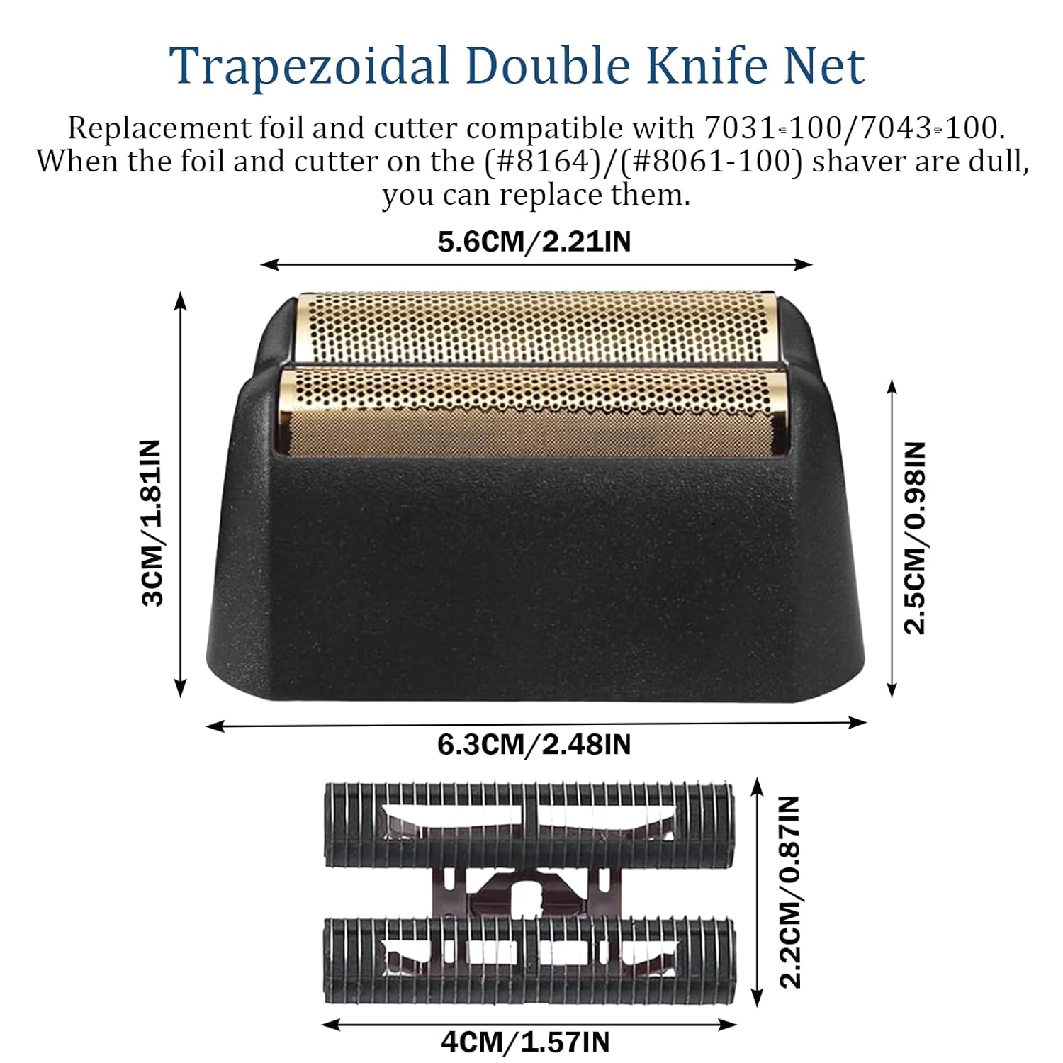 Wahl Professional 5 Star Series Replacement Foil - Gold Cutter Assembly for Smooth, Close Shaving