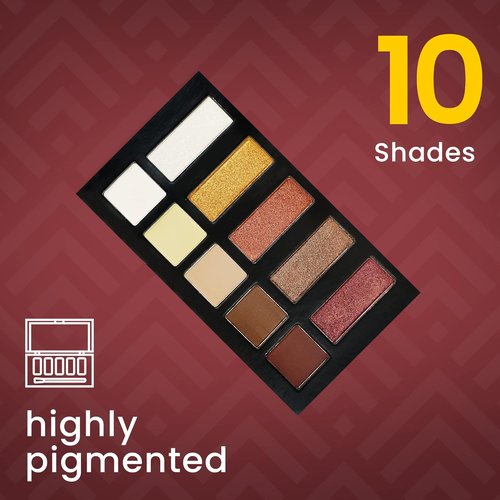 Metal Matte Eyeshadow Palette - 10 Vibrant Colors for Stunning Eye Looks