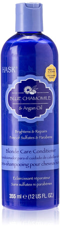 Hask Blue Chamomile and Argan Oil Blonde Care Conditioner, 12 Ounce