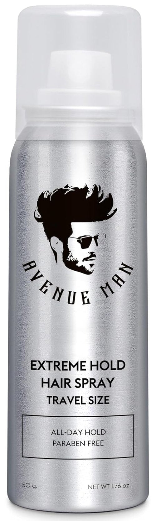 Avenue Man Extreme Hold Hairspray - Travel Size Frizz Control - Lightweight & Non-Sticky 1.76 oz