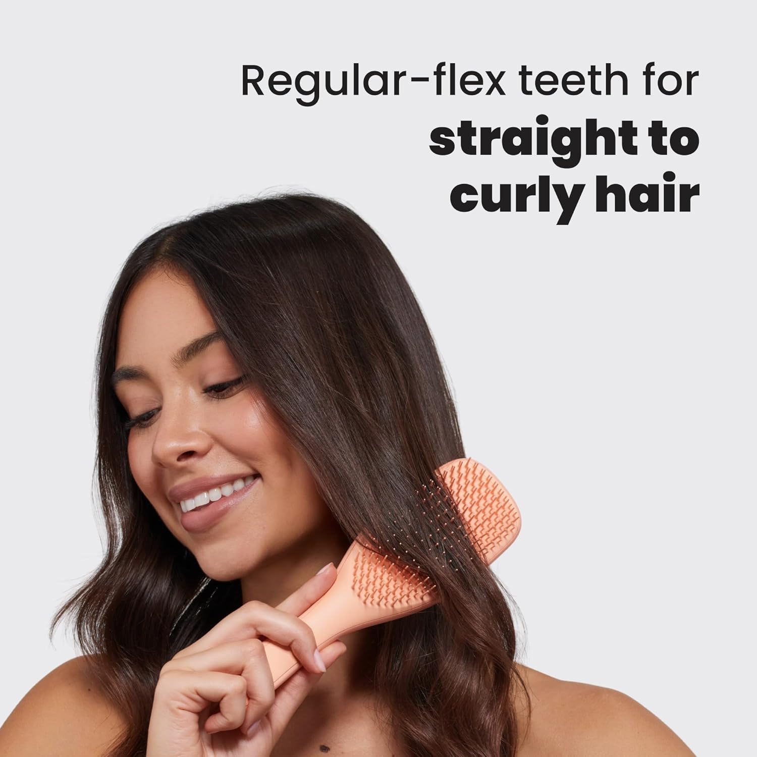 Tangle Teezer Ultimate Detangler Brush - Eliminates Knots & Reduces Breakage for Wet & Dry Hair | Apricot
