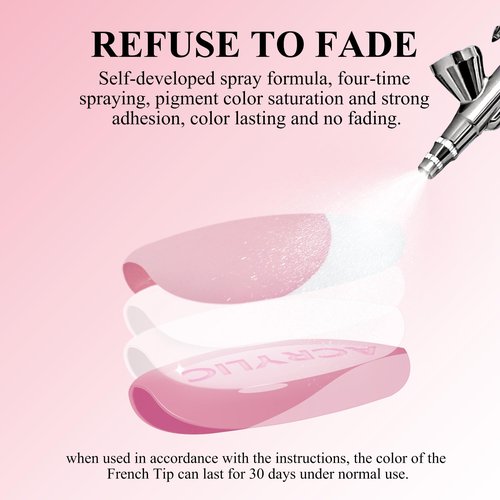 French Gel Nail Tips - Jofay Fashion French Tip Press on Nails, 10-Piece Set 320Pcs Brown Long Square Nail Tips, No Need to File Acrylic Fake Nails for Nail Art DIY & Nail Extension, 16 Sizes