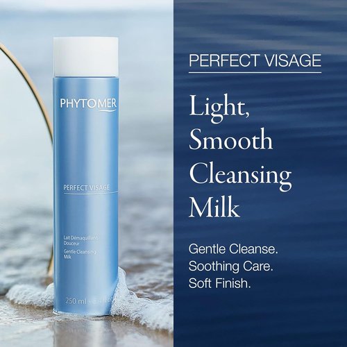 Phytomer Perfect Visage Gentle Cleansing Milk - Moisturizing Daily Face Cleanser & Makeup Remover | Eco-Friendly 250ml