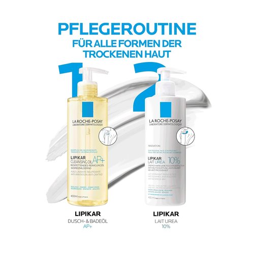 La Roche-Posay Lipikar Urea 10% Body Lotion - Smoothing Formula for Dry, Rough Skin with Shea Butter & Allantoin