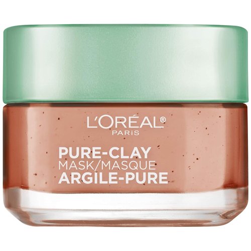 L'Oreal Paris Skincare Pure Clay Face Mask - Exfoliate & Refine Pores with Red Algae | 1.7 oz