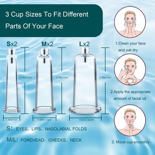 Electric Facial Cupping Set for Face with Dual-cup Usage - 3-In-1 Face Cupping, Gua Sha & Massage Tools for Skin Care - Multifunctional Facial Neck Eye Cuppings Massager for Wrinkle 3 Modes 9 Gears