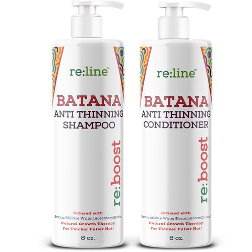 Batana Shampoo and Conditioner for Thinning Hair I Shampoo and Conditioner for Men & Women with Raw Organic Batana Oil for Growth I Shampoo and Conditioner Set for Hair Growth DR SEBI