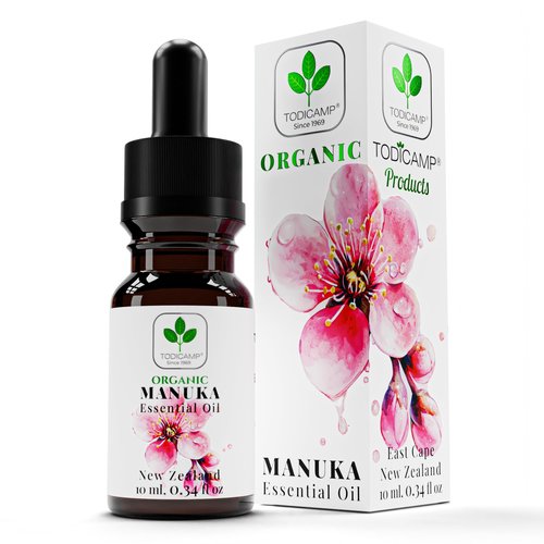 TODICAMP 100% Pure Manuka Oil from New Zealand | Therapeutic-Grade Essential Oil for Wound Care, Skin Soothing, Nail & Scalp Health | Undiluted, Cold-Pressed Manuka for Face, Hair & Body