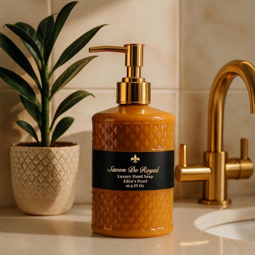 Savon De Royal Luxury Liquid Hand Soap - Jasmine Scent, Moisturizing & Vegan | 16.9 Fl Oz Refillable Bottle