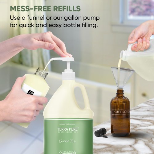 Terra Pure Green Tea Hotel Body Lotion | 1 Gallon | For Hospitality & Vacation Rentals to Refill Dispensers | (Single Gallon)