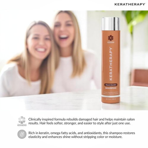 KERATHERAPY KeratinFIXX Repair Shampoo - Nourishing Formula for Dry, Damaged Hair with Caviar Extract | 10.14 Fl Oz