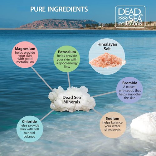 Dead Sea Collection Himalayan Bath Salts - Nourishing Minerals for Soothing Skin & Muscles - 34.2 Oz