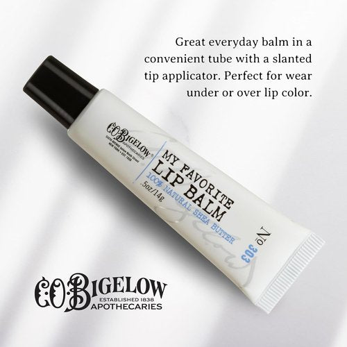 C.O. Bigelow Lip Balm Tubes - Moisturizing Shea Butter & Jojoba Oil | Pack of 3, 0.5 oz