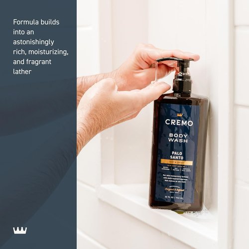Cremo Palo Santo Body Wash for Men - Rich Lather, Refreshing Clean | 32 Fl Oz