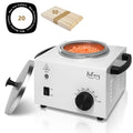 Professional Wax Warmer Single Pot Waxing Kit for Painless Hair Removal, Women Men Portable Wax Heater Machine with Adjustable Temperature Set, 50pcs Sticks, 20pcs Protective Collars