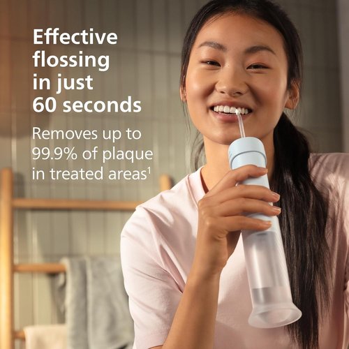 Philips Sonicare Compact Flosser 1000 - Portable Water Flosser with 3 Modes | IPX7 Waterproof, Blue