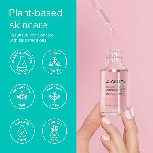 ClarityRx Glimmer of Hope Face Oil - Natural Plant-Based Moisturizer for Dry & Aging Skin (1 fl oz)
