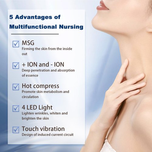Facial and Neck Massager - SIQUER Red Light Therapy for Face Massage Relaxation