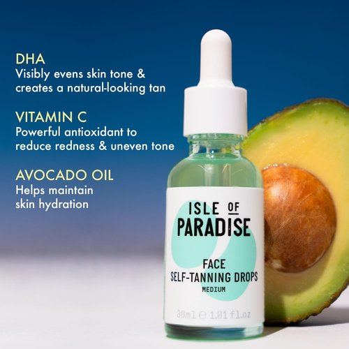 Isle of Paradise Mini Self Tanning Drops - Natural Glow for Radiant Skin | 0.5 oz