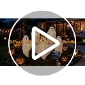 Solar Ghost Yard Decorations 5-Pack Outdoor Halloween Lights with 8 Modes
