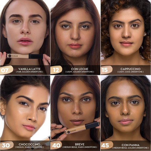 Sugar Cosmetics Magic Wand Waterproof Concealer45 Con Panna (Medium Beige, Golden Undertone) Full Coverage Waterproof Longwear formula
