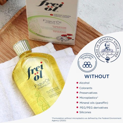 Frei Öl Shaping Oil - Cellulite Reduction Body Oil - Smooths & Firms Skin - Citrus Scent - 125 ml / 4.23 Fl Oz