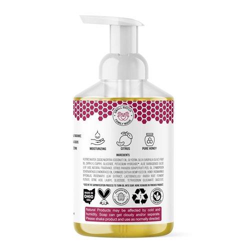 Beessential Foaming Hand Soap - All Natural Grapefruit & Lemongrass with Aloe & Honey | 16 oz Made in USA