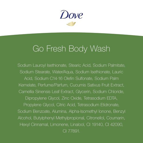 Dove Body Wash 11 Ounce Go Fresh Cucumber & Green Tea, 11 Fl Oz (Pack of 2)