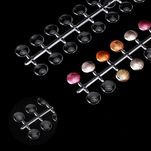 720 Pcs Nail Polish Swatch Dots Round False Nail Display Tips Transparent Nail Art Color Display Chart with Adhesive Sticker for Nail Polish Training Practicing