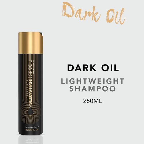 Sebastian Professional Dark Oil Shampoo - Lightweight Formula with Jojoba & Argan Oil for Silky Hair