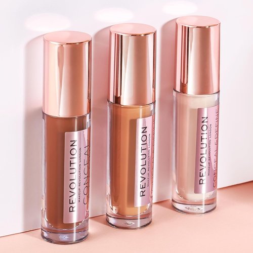 Revolution Beauty London Conceal & Define Concealer - Full Coverage, Lightweight, Vegan | C3 Fair to Light, 0.14 oz
