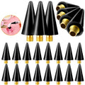 Blulu 16 Pcs Wax Head Tips Rhinestone Picker Tool Rhinestones Replacement Diamond Painting Tips for Nail Dotting Pen to Pick up Nail Gem Jewelry, Wax Head Accessories(Black)