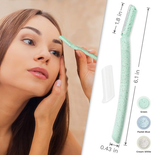 ennva Eyebrow Razor for Women | Dermaplane Facial Razor for Face | Hair Trimmer Face Razor for Body Use | Multipurpose Facial Hair Removal Disposable Blades Eyebrow Shaper Tool - 12pcs