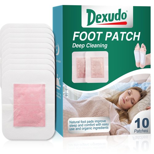 10PCS Deep Cleansing Foot Pads, Adhesive Sheets for Foot and Body Care Better, Natural Ginger Powder Bamboo Vinegar Foot Patches, Relieve Stress, Improve Sleep and Relaxation