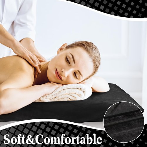 Mixweer 30 Pcs 39" x 87" Disposable Massage Table Sheets Fitted Non Woven Spa Bed Cover Bed Sheets Breathable Not Oil Proof Massage Table Protective Cover for Beauty Salon Facial Body(Black)