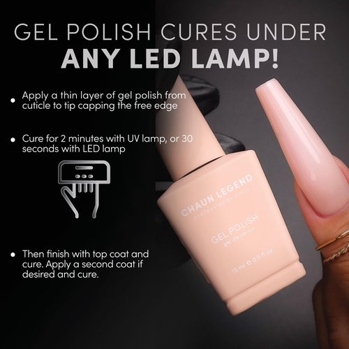 Chaun Legend UV Gel Nail Polish, 0.5 Ounce Long Lasting Salon Quality, Bubble Free Professional Manicures, Quick Dry, High Shine, Gothic Plum LG5075 (dark burgundy)