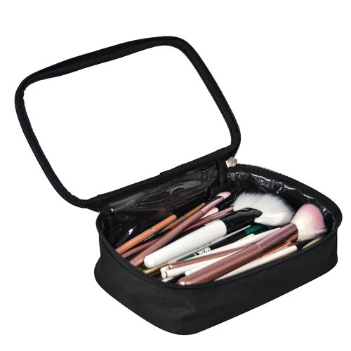 Jula Vance 3pcs Pack TSA Approved Travel Pro Beauty Makeup Kits Cosmetic Organizers Case Clear Utility Pouch Combo Set Bag with Zipper & Handle (Grey)