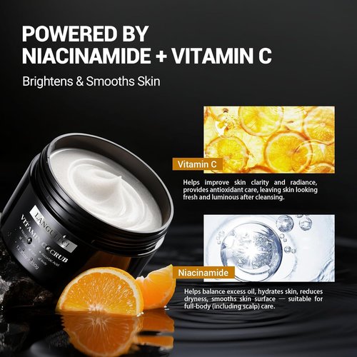 Regine Switzerland 3-in-1 Exfoliating Scrub - Gentle Microdermabrasion with Niacinamide & Vitamin C | 12.3 oz