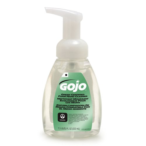 GOJO Green Certified Foam Hand Cleaner, Fragrance Free, 7.5 fl oz Foaming Hand Soap Pump Bottle (Pack of 6) - 5715-06