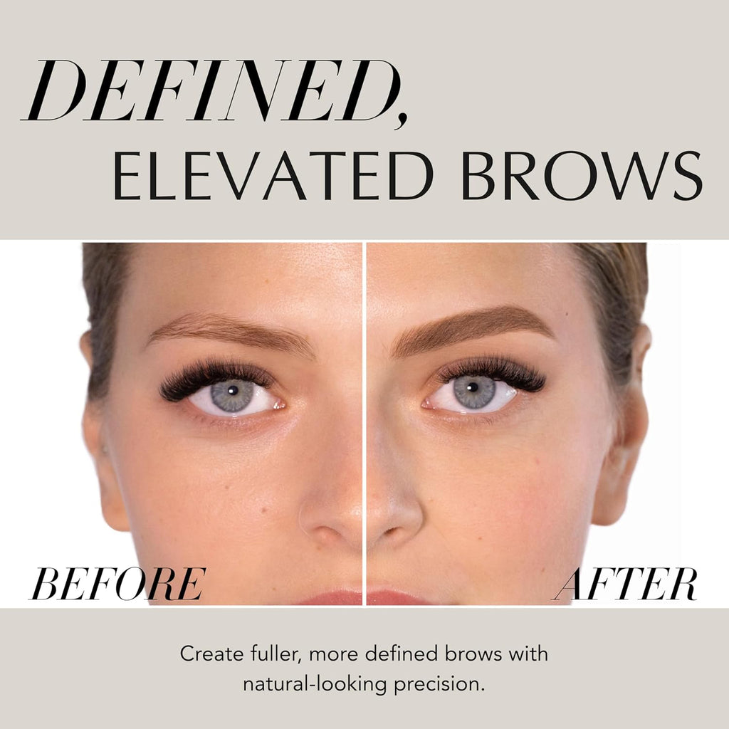 Xtreme Lashes Brow Pencil - Waterproof, Smudge-Proof, Long-Lasting Dark Brown Eyebrow Makeup with Spoolie Brush