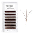 ACTROL W 3D Eyelashes Extension Lashes Brown D Curl 0.07mm 8-15mm Lash Volume Extension Easy Fans W Shaped Premade Soft Eyelashes Supply YY Lash